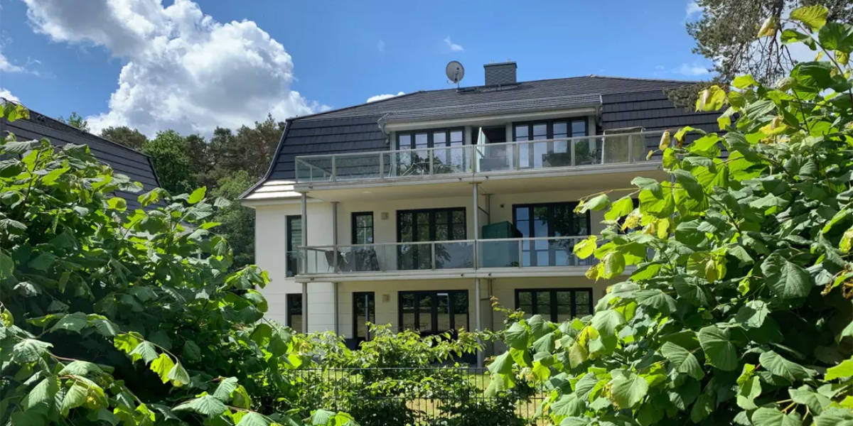 Die Villa "Belvedere" von der Strandpromenade aus fotografiert.